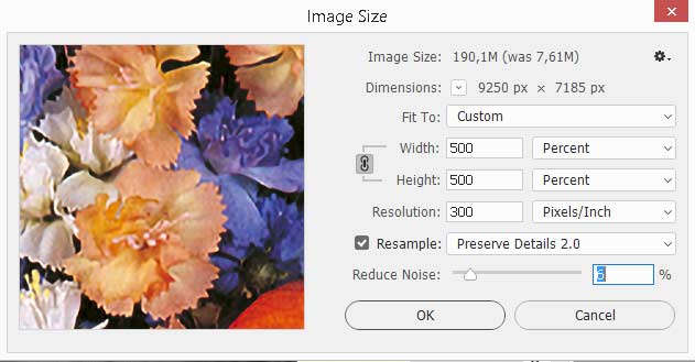 Image Size Photoshop CC 2018 Preserve Details